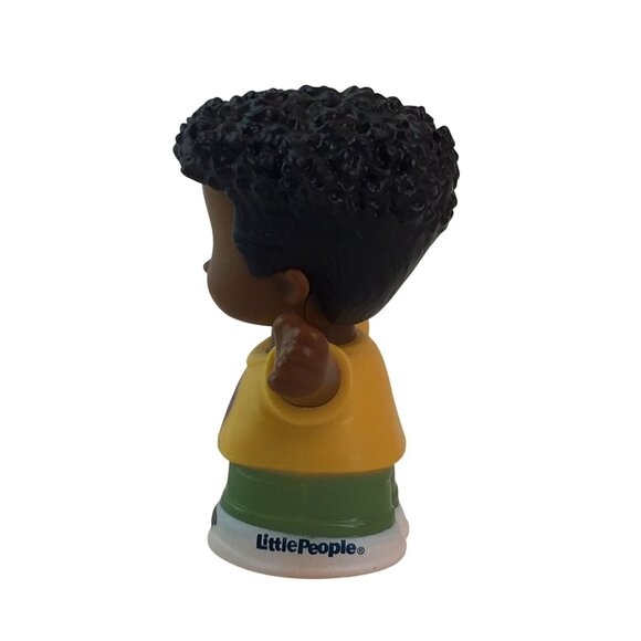 Fisher Price Little People Boy Figures Stripe Shirt African American Dino Shirt - Picture 3 of 9